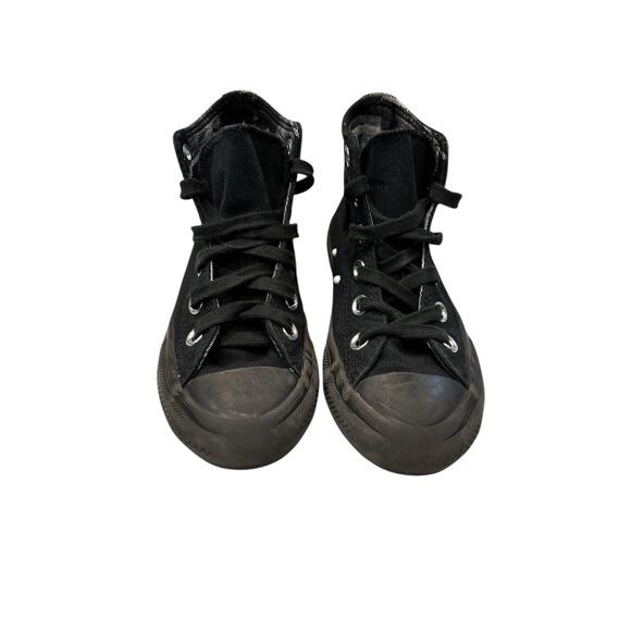 Converse black canvas high tops youth size 11 - Picture 2 of 7